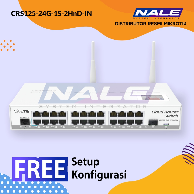 SLOTNE - CRS125-24G-1S-2HnD-IN - 01 Mikrotik Switch CRS125-24G-1S-2HnD-IN - Gambar 1