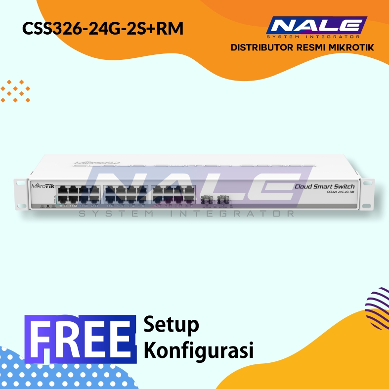 SLOTNE - CSS326-24G-2S+RM - 01 Mikrotik Switch CSS326-24G-2S+RM - Gambar 1