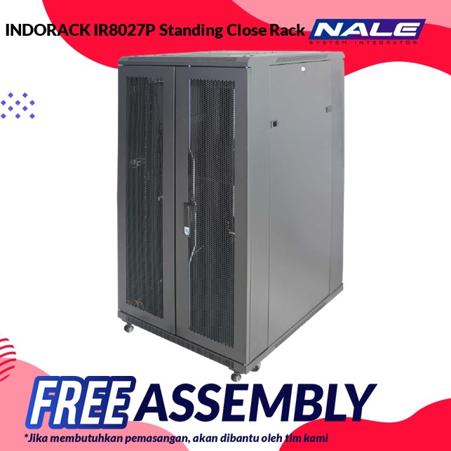 IR8027P-1 INDORACK IR8027P Standing Close Rack 27U 800mm Depth Perforated Door - Gambar 1