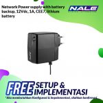 Network Power supply with battery backup, 12Vdc, 1A, CEE7, lithium battery (CP12010LI-GR)