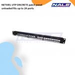 NETVIEL UTP DISCRETE patch panel unloaded fits up to 24 ports for CAT5e OR CAT6 keystone modular jack(NVL-PP-024)