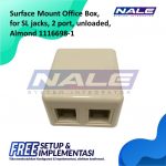 Surface Mount Office Box for SL jacks 2 port unloaded Almond (1116698-1)