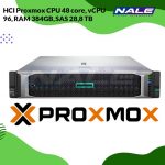 HCI Proxmox CPU 48 core, vCPU 96, RAM 384GB, SAS 28,8 TB