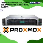 HCI Proxmox CPU 96 core, vCPU 192, RAM 1152GB, SSD SAS 45 TB, Dual SFP+