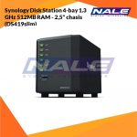 Synology Disk Station 4-bay 1.3 GHz 512MB RAM - 2,5" chasis (DS419slim)