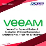 Veeam 2nd Payment Backup & Replication Universal Subscription Enterprise Plus 3 Year Per 10 Instances