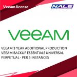 Veeam 3 Year Additional Production Backup Essentials Universal Perpetual - Per 5 Instances