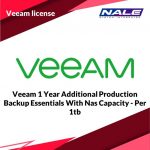 Veeam 1 Year Additional Production Backup Essentials With Nas Capacity - Per 1tb