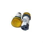 ECLAT PILOT LAMP LED VOLT METER 22MM 20-500V ROUND PANEL YELLOW INDICATOR