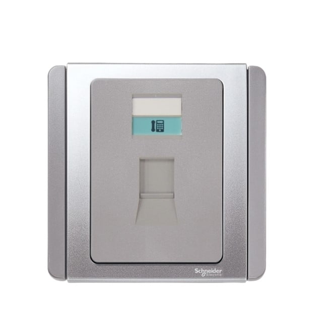 STOP KONTAK TELP SCHNEIDER NEO E3031RJ_GS 1G GREY SILVER
