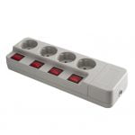 UTICON STOP KONTAK 4 LUBANG + SAKLAR + PANEL ST-1485SN