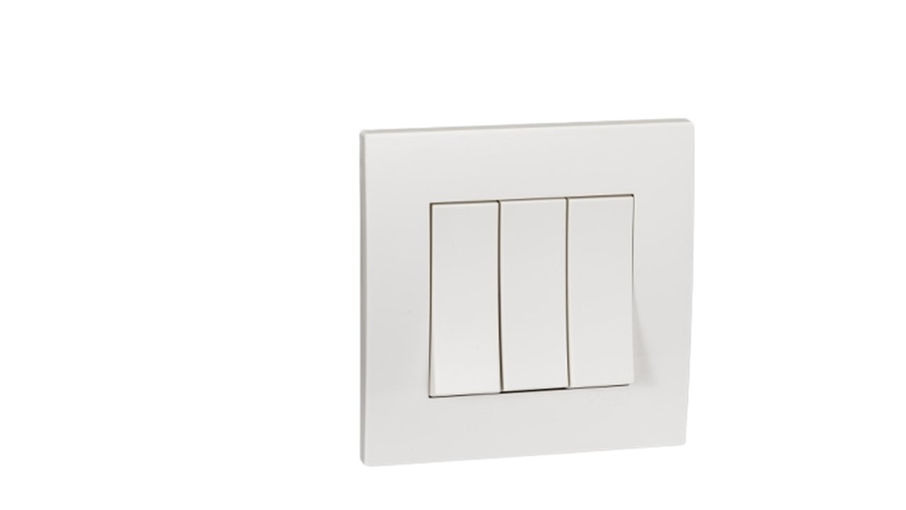 SAKLAR TRIPLE VIVACE SCHNEIDER KB33_1_WE 3 GANG 1 WAY SWITCH