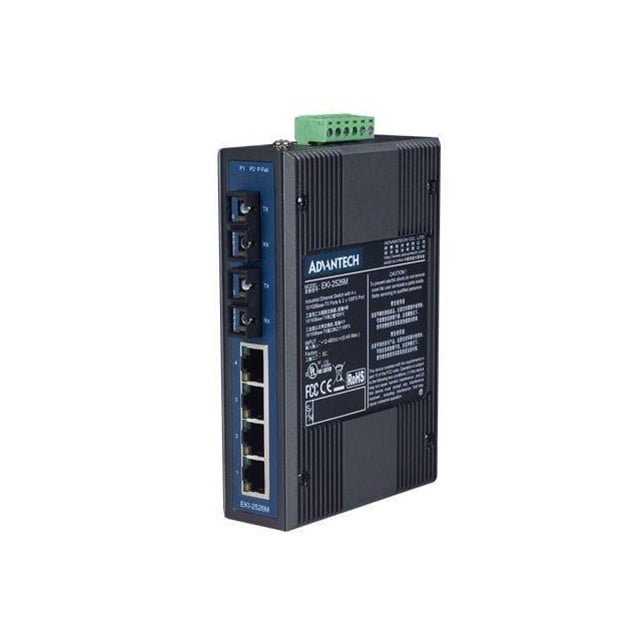Advantech 4+2 SPF Port Unmanaged Industrial Ethernet Switch (EKI-2526M-ST-AE)