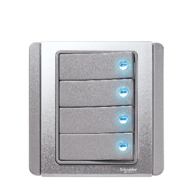 SAKLAR HOTEL NEO E3034H2_EBGS 4G 2W WITH BLUE LED SCHNEIDER