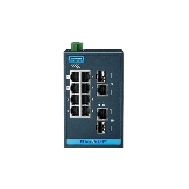 Advantech ETHERNET DEVICE, 8FE+2G Ind. Switch with EtherNet/IP, W/T. (EKI-5629CI-EI-AE)