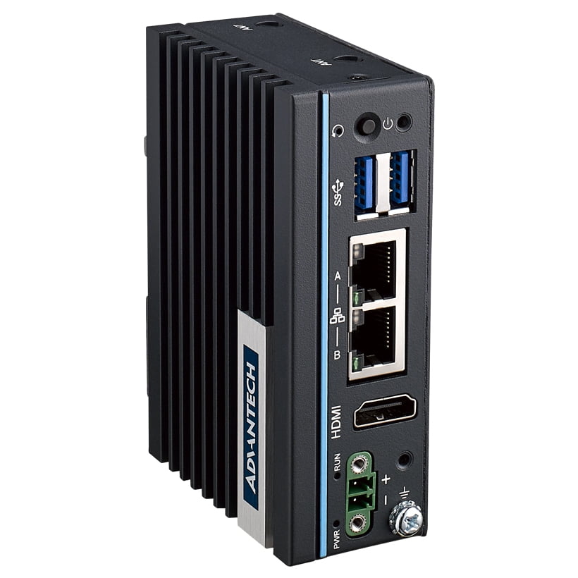 Advantech Din-Rail Automation Computer: ATOM X6413E, 1.5GHz, 4G DDR4, 2LAN, 2USB, 1HDMI (UNO-127-E22BA)