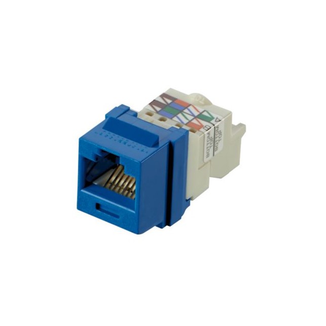 UTP RJ45 Cat 6 Keystone Jack Module, Blue