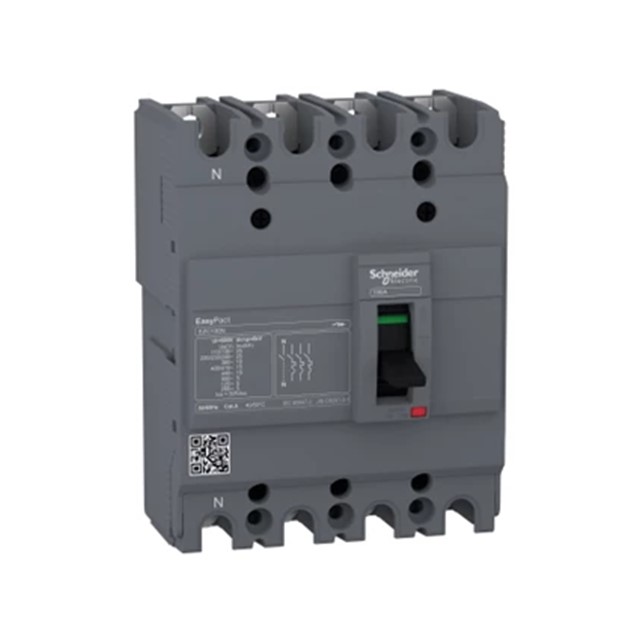 Schneider circuit breaker Easypact EZC100H - TMD - 60 A - 4 poles 3d (EZC100H4060)