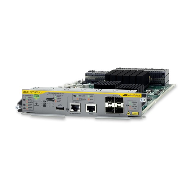 Alied Telesis 960Gbps Controller Fabric Card support ports for SBx8100 series chassis. 1 year NCP support