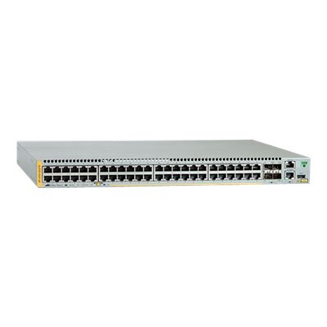 Allied Telesis 48-port 10/100/1000T PoE+ stackable switch with 4 SFP+ ports and dual hotswap PSU bays + 1 Years NCP (AT-x930-52GPX-B01)
