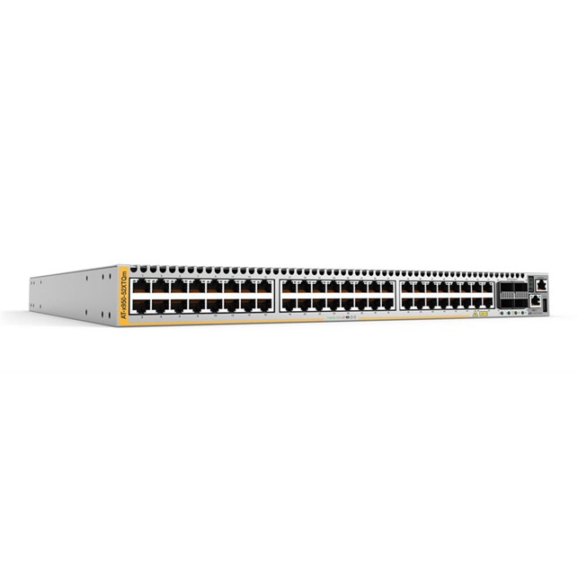 Allied Telesis Advanced Layer 3 switch, 48x 100M/1G/2.5G/5G/10G-T, 4x QSFP/QSFP28 slots and dual hotswap PSU bays + 1 Year NCP (AT-x950-52XTQm-B01)