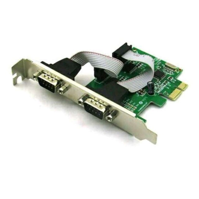 PCIE PCI Express Serial RS232 DB9 Male 2 Port Netline