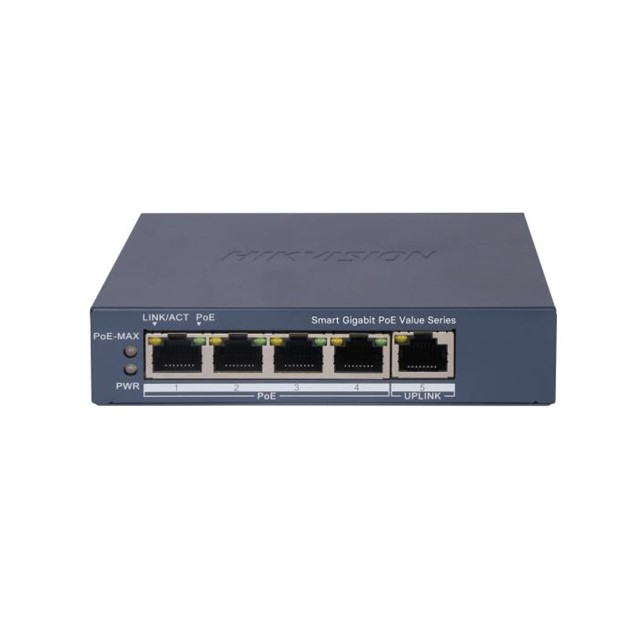 HikVision 4 Port Gigabit Smart POE Switch (DS-3E1505P-EI/M)