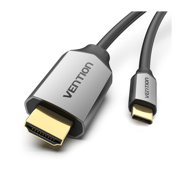 Vention Type-C to HDMI Cable 2M Black Metal Type (CGSBH)