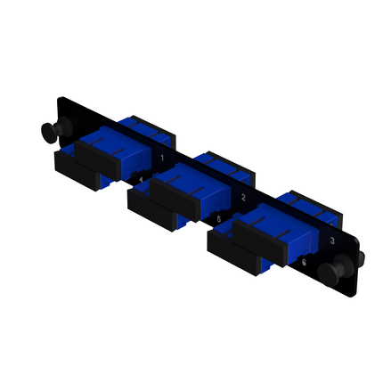 BELDEN Adapter Strip, loaded 6 SC Duplex Singlemode Adapters Black